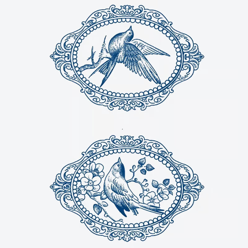 Bird Floral Ornament Tattoo