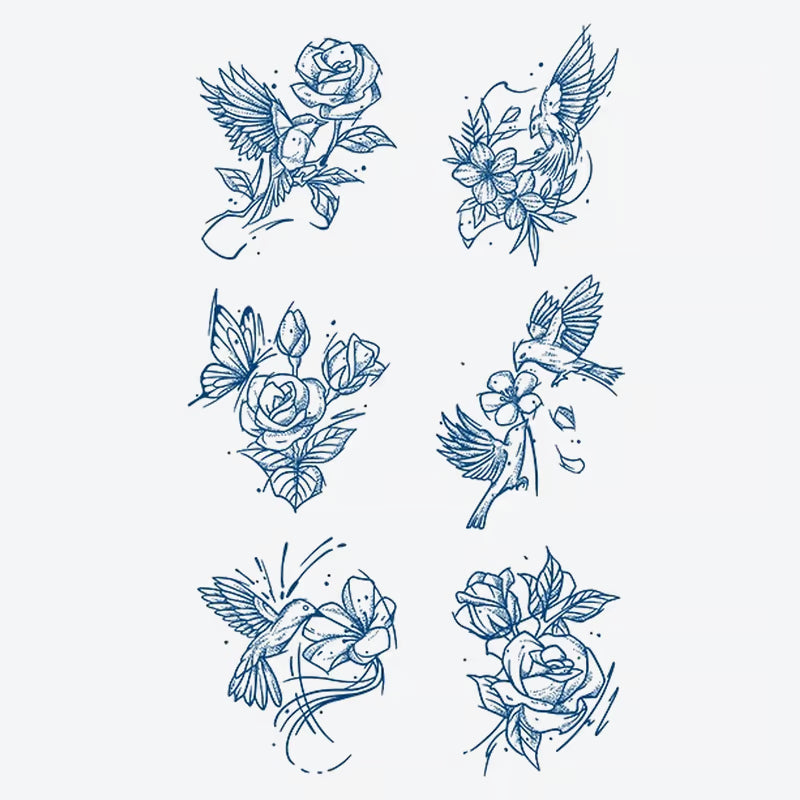 Birds And Roses Series Tattoo