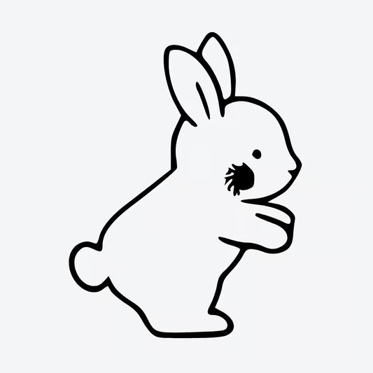 Bunny Silhouette With Spider Tattoo