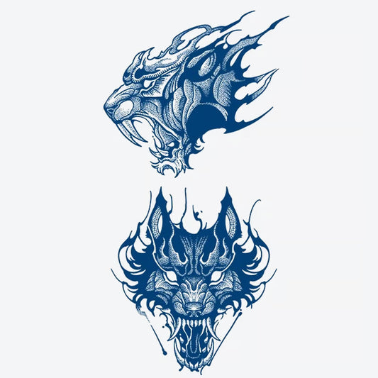 Fierce Tiger Wolf Tattoo