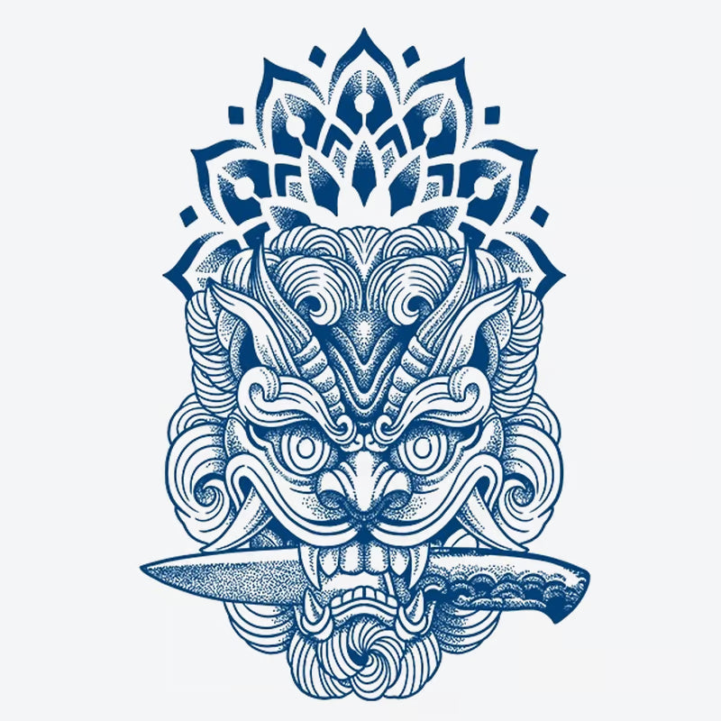 Demon Blade Lotus Tattoo