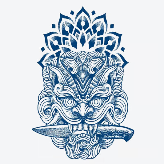 Demon Blade Lotus Tattoo