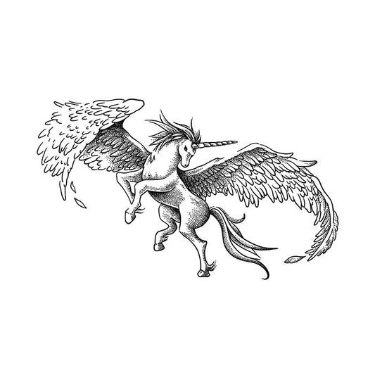 Winged Unicorn Tattoo