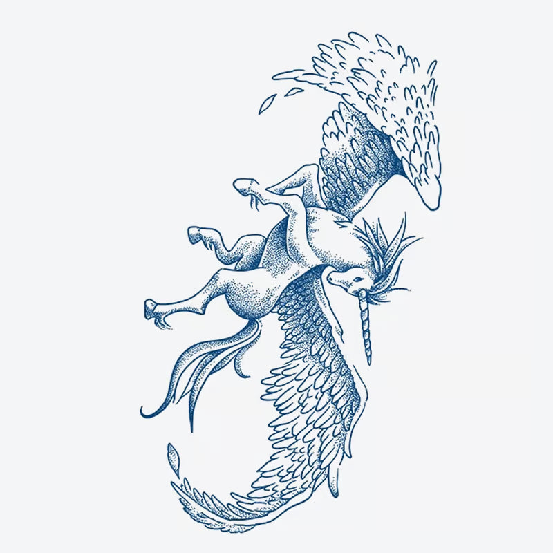 Winged Unicorn Tattoo