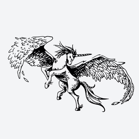 Winged Unicorn Tattoo