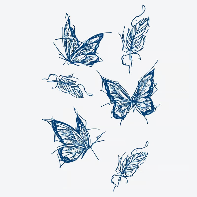 Butterfly Leaf Series Tattoo