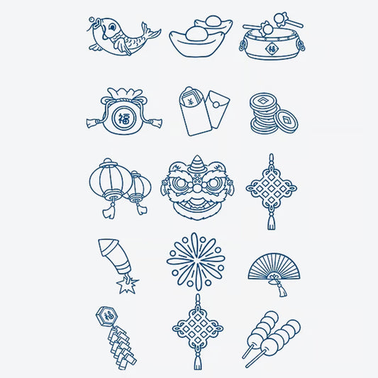 Celebration Symbols Tattoo