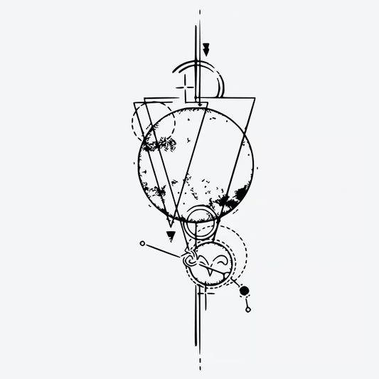 Geometric Space Elements Tattoo