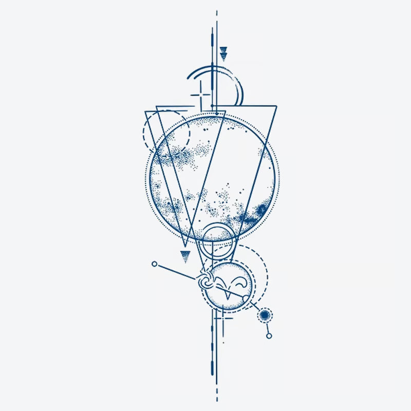 Geometric Space Elements Tattoo