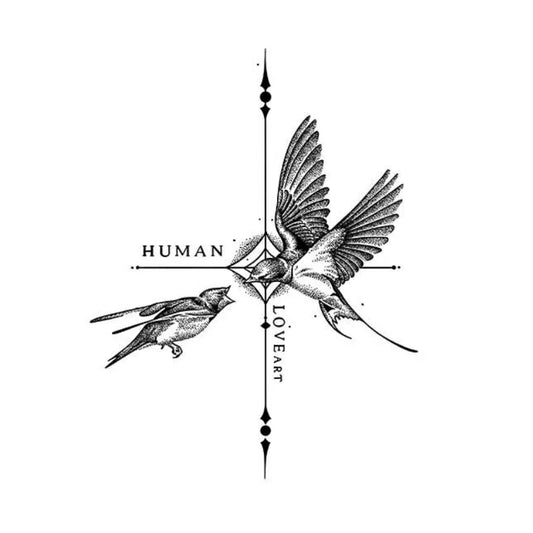 Birds Human Love Art Tattoo