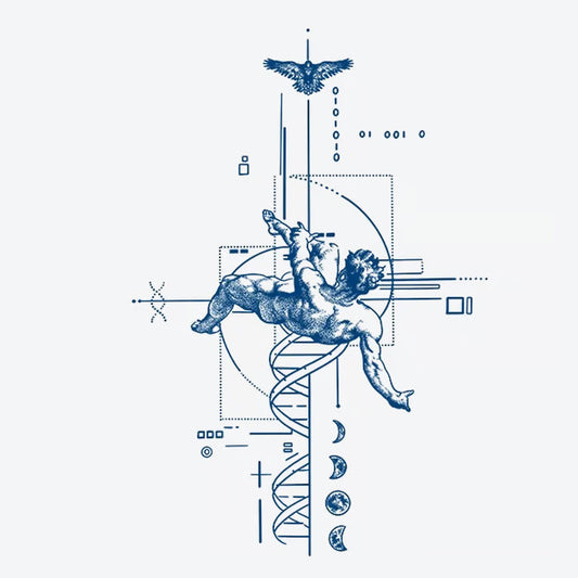Cherub DNA Geometry Tattoo