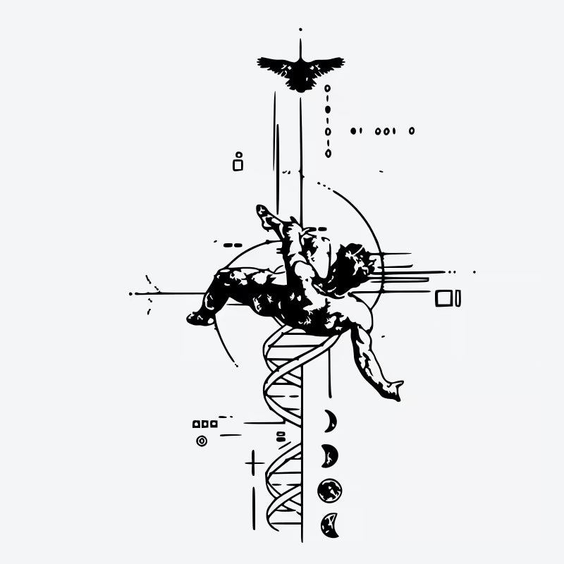 Angel DNA Geometry Tattoo