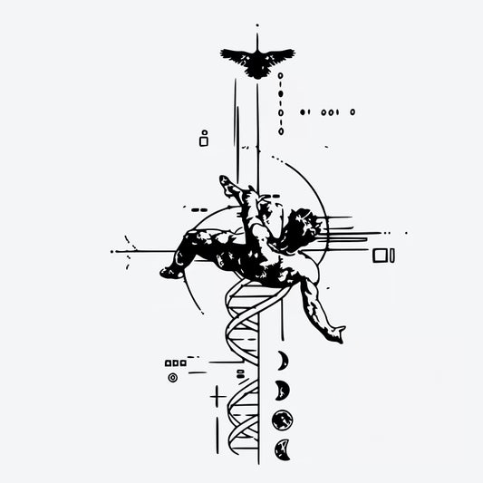 Angel DNA Geometry Tattoo