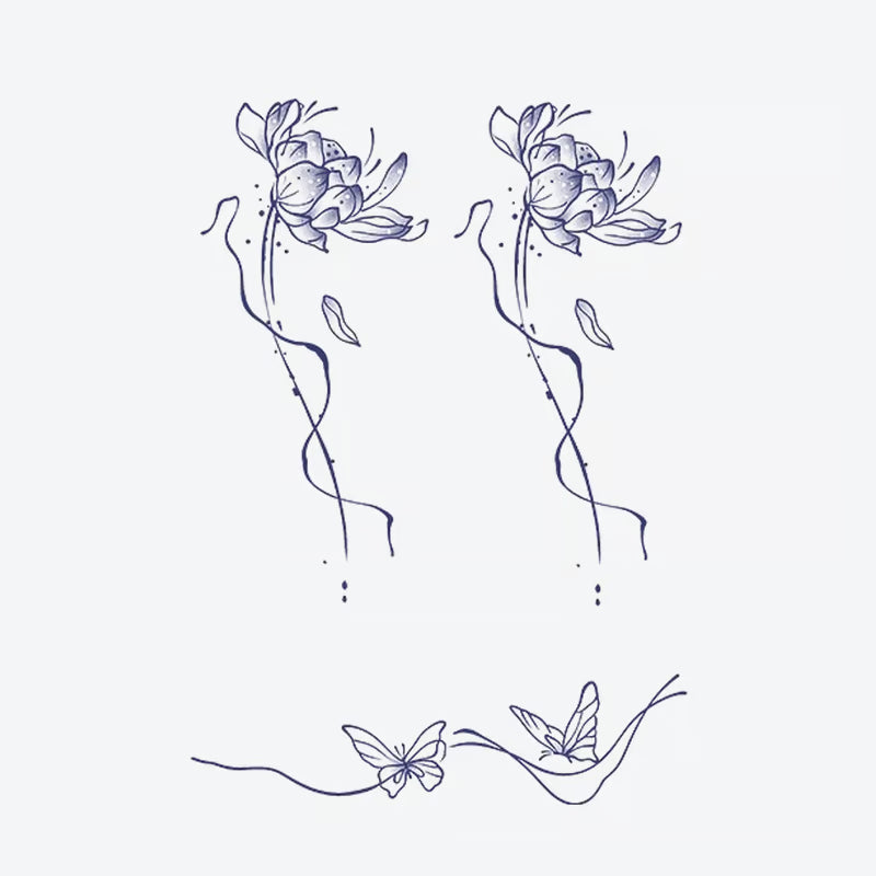 Lotus Butterfly Tattoo