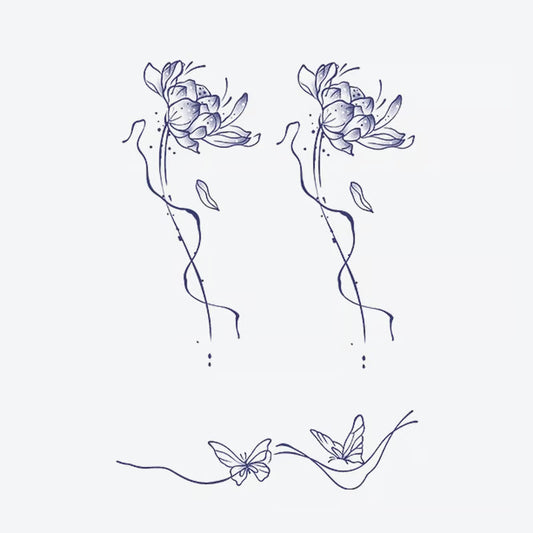 Lotus Butterfly Tattoo