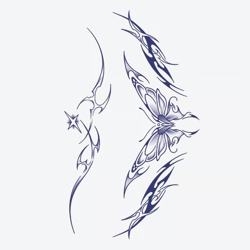 Star Butterfly Flame Tattoo