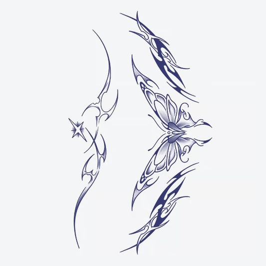 Star Butterfly Flame Tattoo