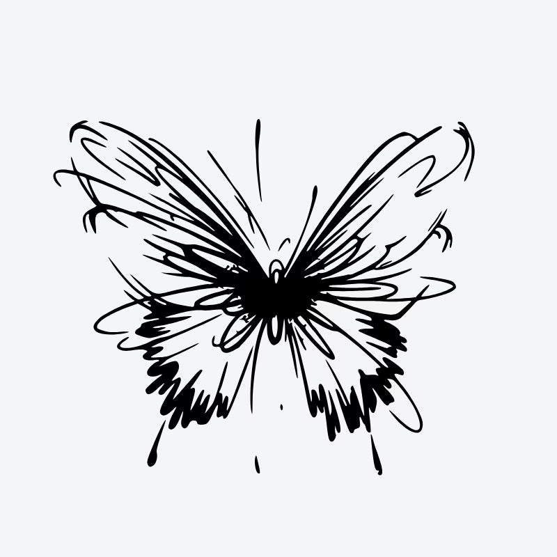 Butterfly Floral Tattoo