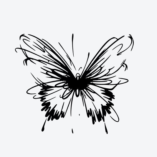 Butterfly Floral Tattoo