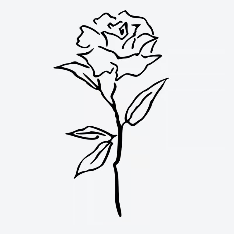 Elegant Rose Tattoo