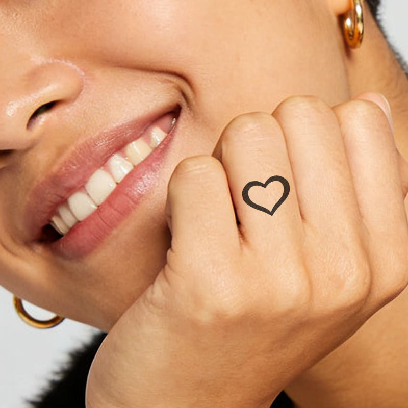 Bold Heart Outline Tattoo