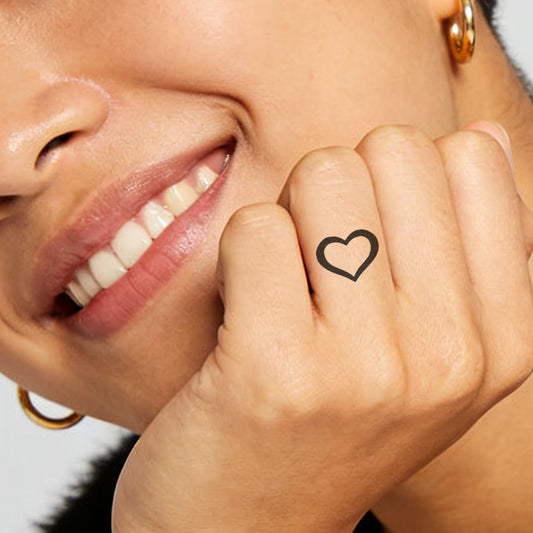 Bold Heart Outline Tattoo