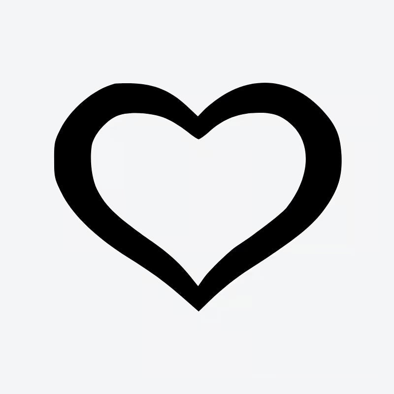 Bold Heart Outline Tattoo