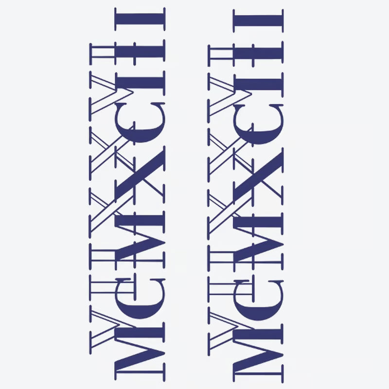 Roman Numeral Vertical Tattoo