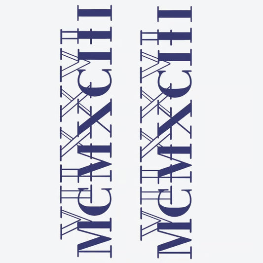 Roman Numeral Vertical Tattoo