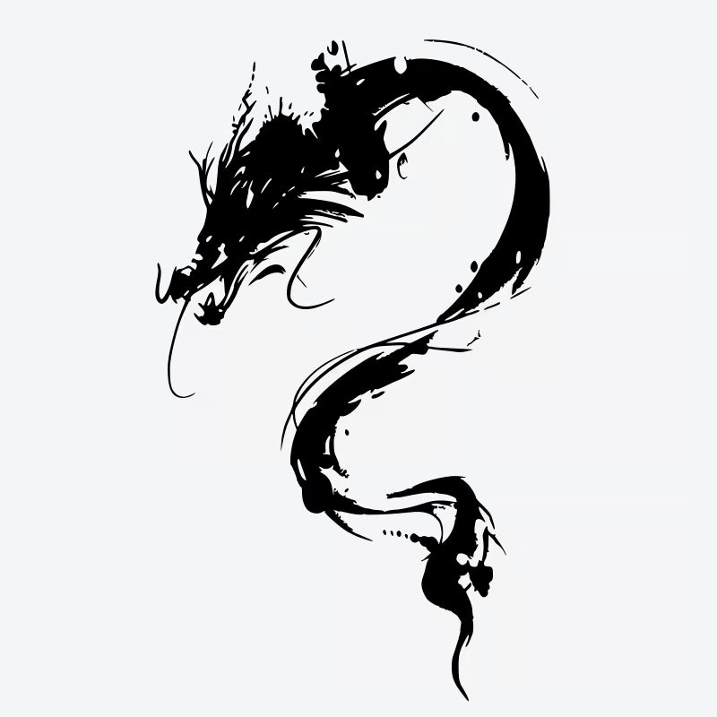 Dragon Ink Splash Tattoo