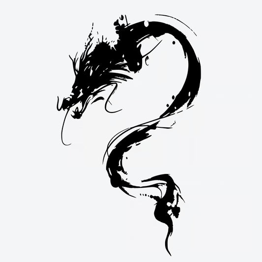 Dragon Ink Splash Tattoo
