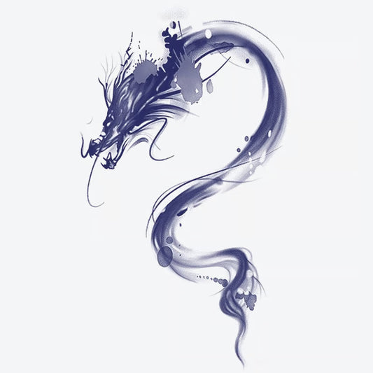 Dragon Ink Splash Tattoo