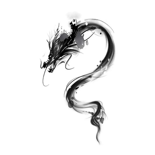 Dragon Ink Splash Tattoo