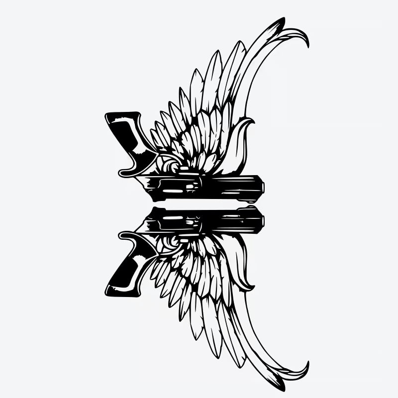 Wings And Guns Tattoo
