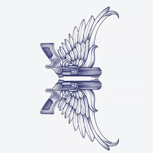 Wings And Guns Tattoo