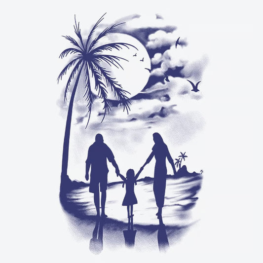 Family Beach Sunset Tattoo