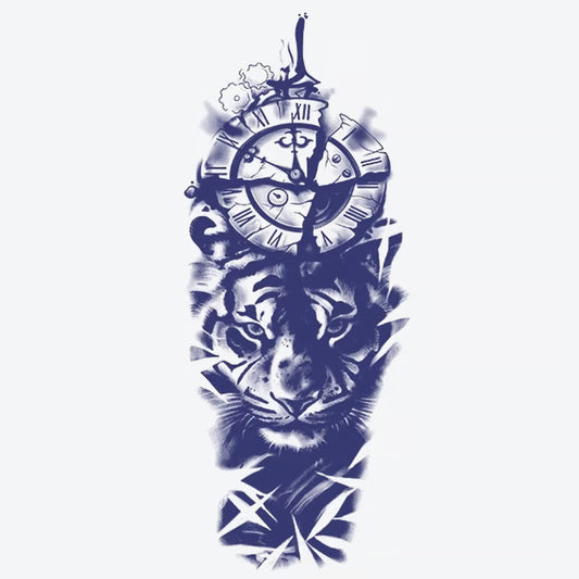 Tiger Clock Tattoo
