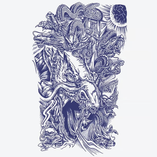 Dragon Serpent Horror Tattoo