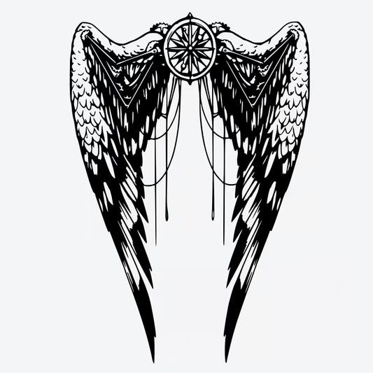 Wings Compass Tattoo