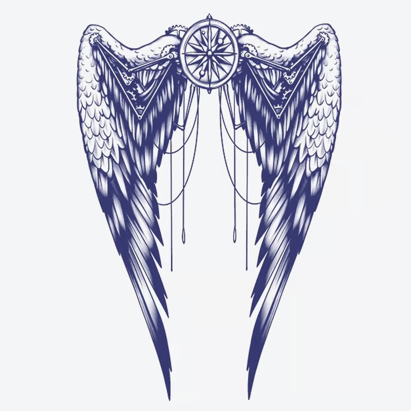 Wings Compass Tattoo