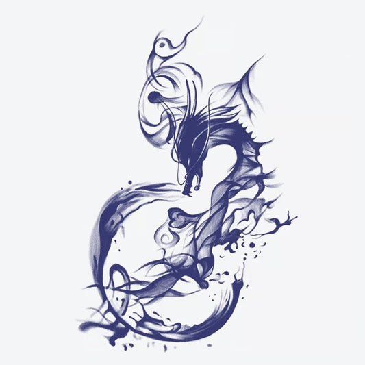 Elegant Dragon Smoke Tattoo