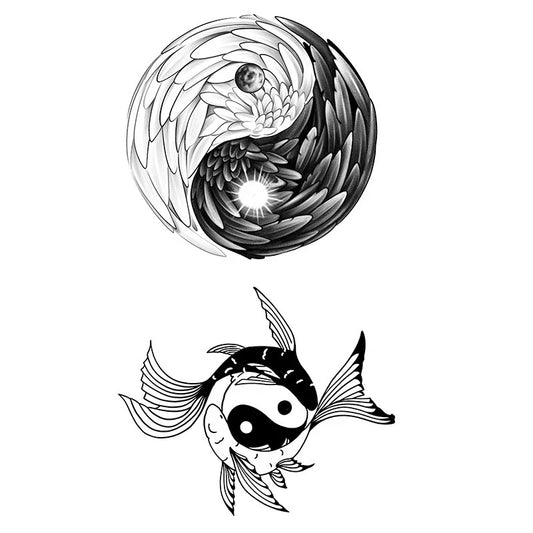 Yin Yang Koi Fish Tattoo