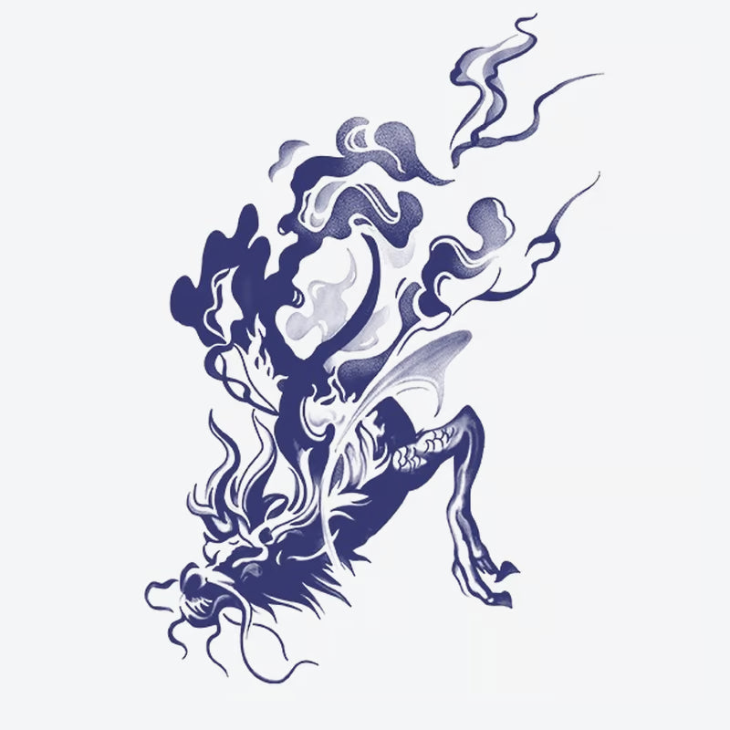 Flaming Dragon Tattoo