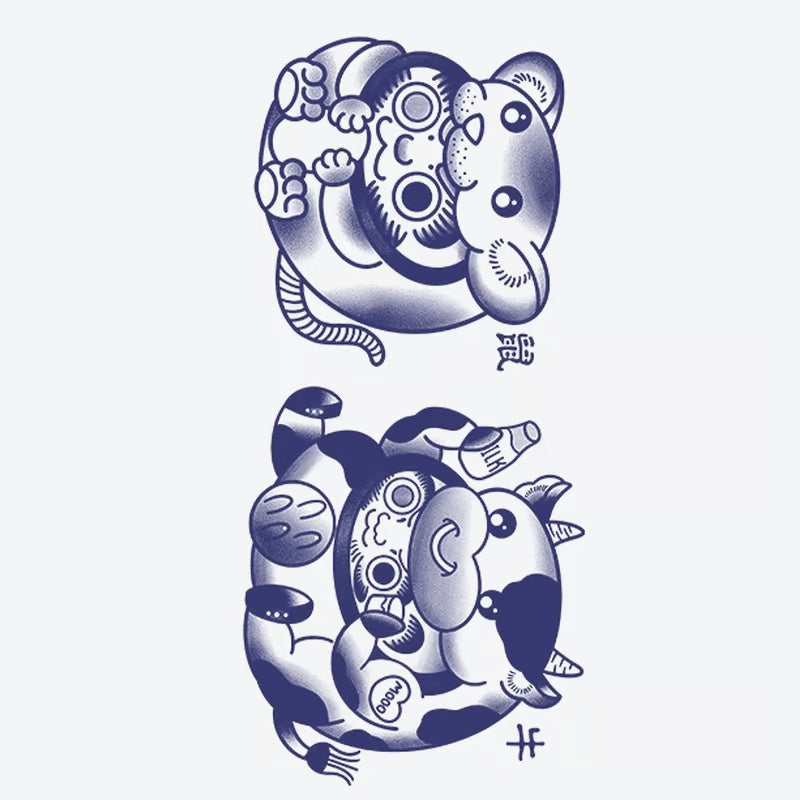 Mouse Cow Fusion Tattoo