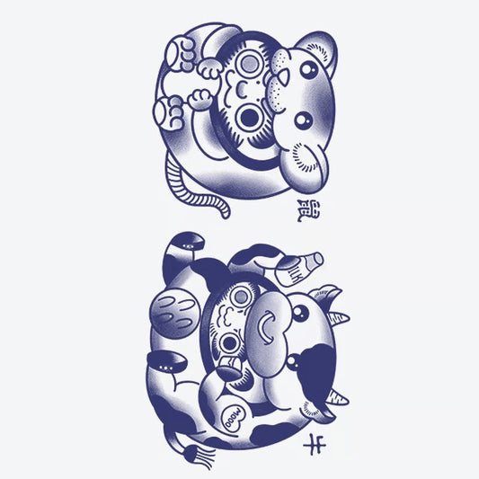 Mouse Cow Fusion Tattoo