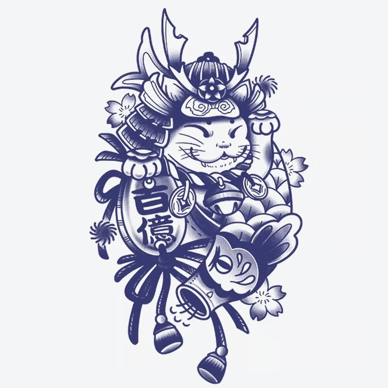 Samurai Cat Tattoo