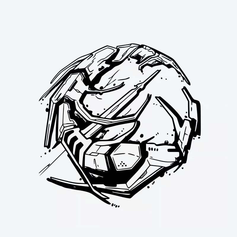 Mechanical Sphere Tattoo