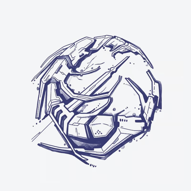 Mechanical Sphere Tattoo