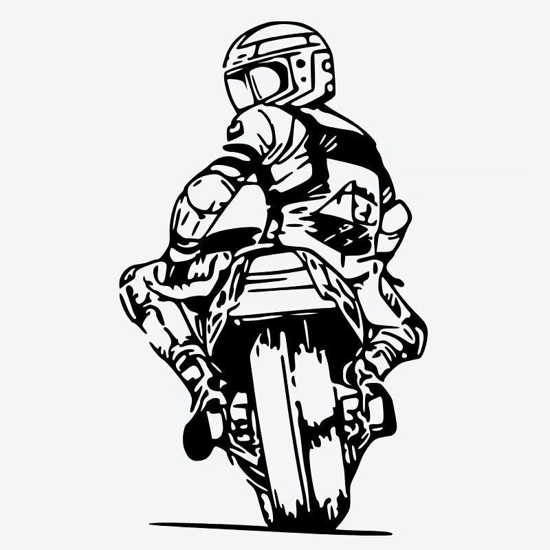 Rider Doing Wheelie Tattoo
