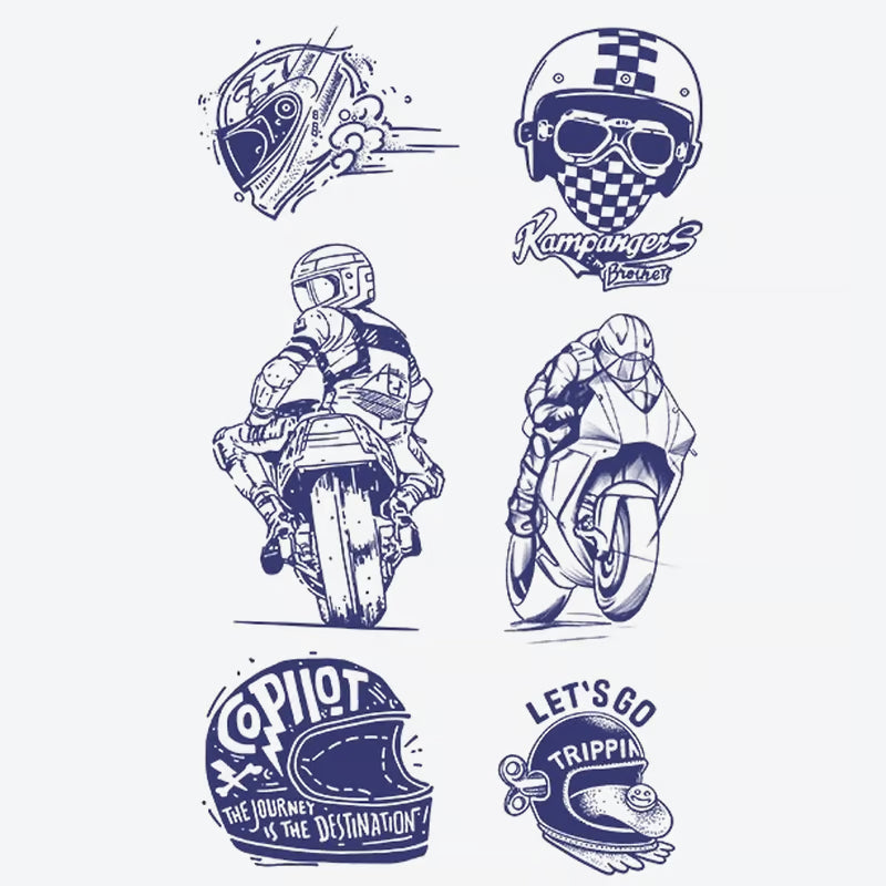 Motorcycle Helmet Series Tattoo